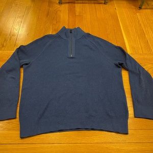 Blue Banana Republic 1/4 Zip Supima Cotton Pullover Sweater - Size XL